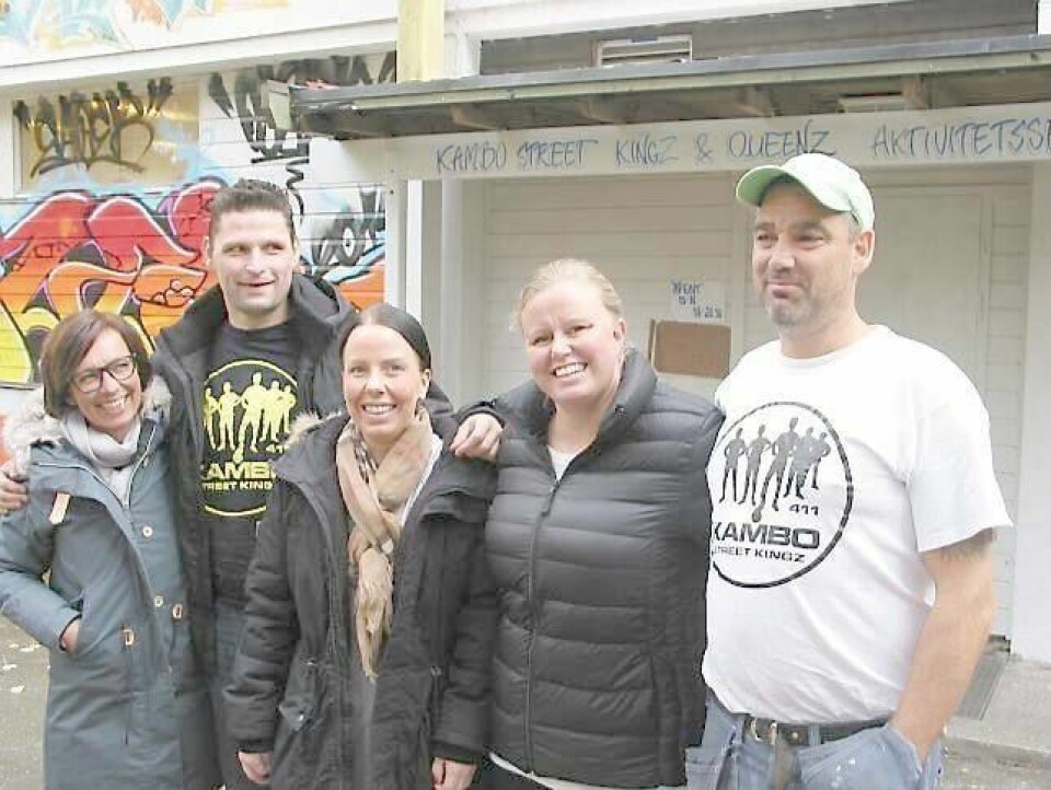 Kambo Kingz & Queenz engasjerer barn og ungdom. Fra v.: Hanne Tollerud (Ap), Harald Både, June Petterson, Bente Petterson og Jan Fredrik Svengård. FOTO: PAUL NORBERG