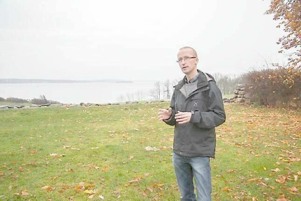 Gisle Haakonsen, frontfigur i aksjonsgruppa «Nei til fjordkrysning via Jeløy». FOTO: KENNETH STENSRUD