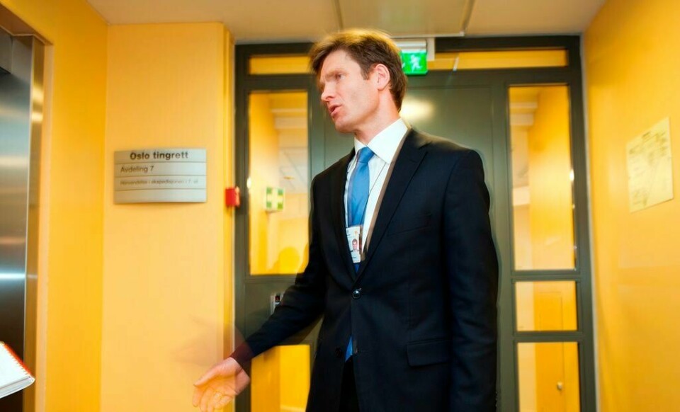 Aktor i saken mot Oslo kommune, politiadvokat Pål-Fredrik Hjort Kraby. FOTO: FREDRIK VARFJELL/NTB SCANPIX