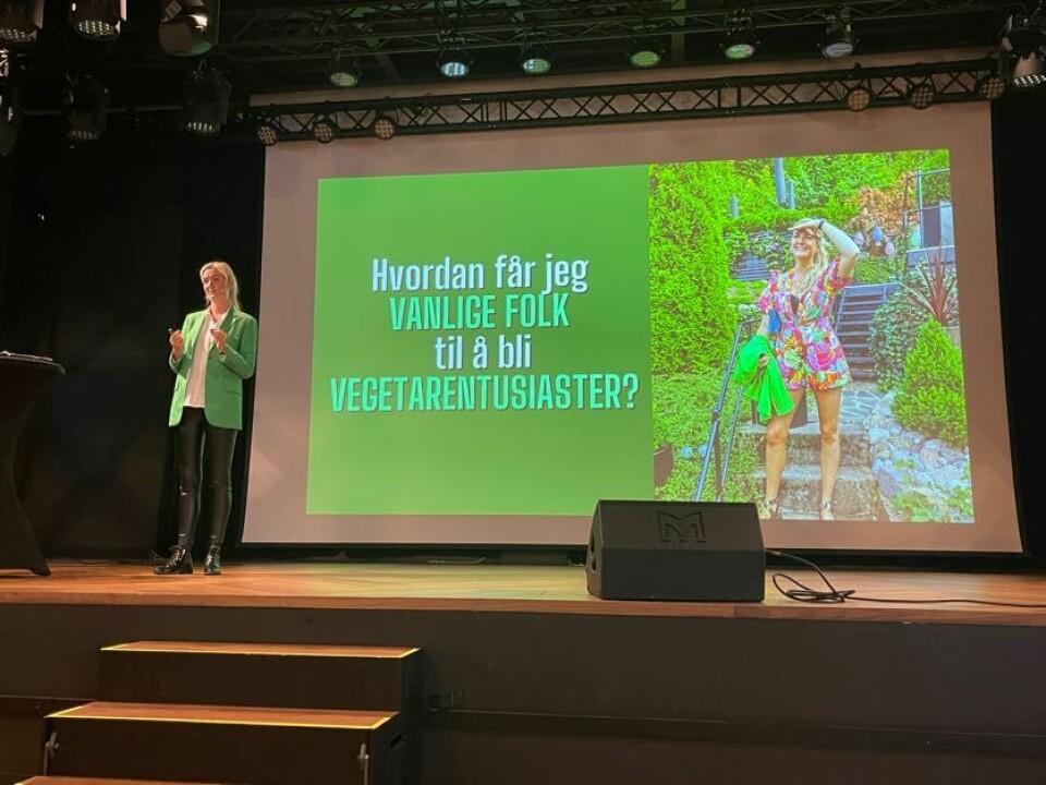 Hanne-Lene Dahlgren reiser rundt for å inspirere flere til å finne vegetarentusiasmen. Her fra Kristiansand tidligere i denne uka. Hanne-Lene Dahlgren reiser rundt for å inspirere flere til å finne vegetarentusiasmen. Her fra Kristiansand tidligere i denne uka.