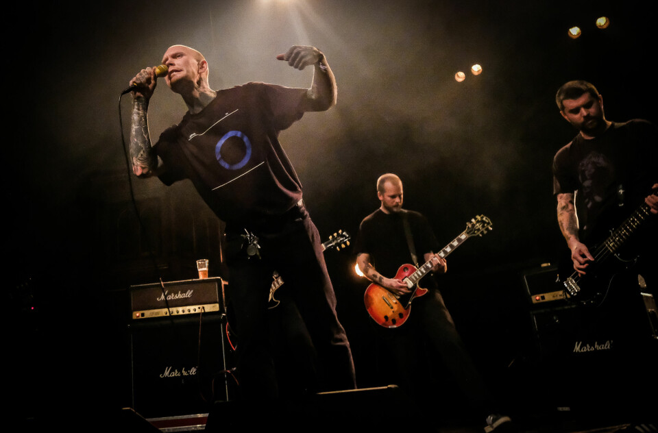 Svartepeeng er hardcore Bylarm. Her fra torsdagens knallharde konsert i Kulturkirken Jakob. Svartepeeng, Bylarm