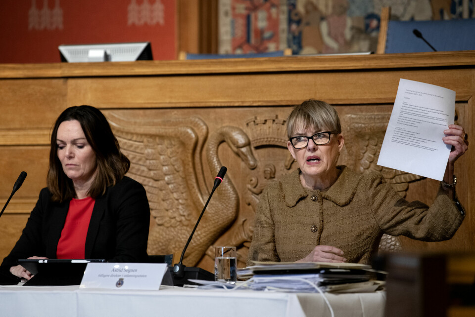 Daværende konstituert direktør Kari Andreassen og tidligere direktør Astrid Søgnen i Utdanningsetaten i høring i Oslo rådhus om konflikten med Inga Marte Thorkildsen. Daværende konstituert direktør Kari Andreassen og tidligere direktør Astrid Søgnen i Utdanningsetaten i høring i Oslo rådhus om konflikten med Inga Marte Thorkildsen.