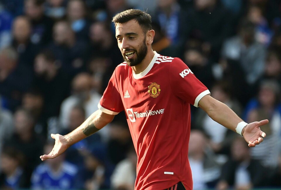 Manchester Uniteds Bruno Fernandes er usikker før helgens storkamp. Manchester Uniteds Bruno Fernandes er usikker før helgens storkamp. Foto: Rui Vieira / AP / NTB