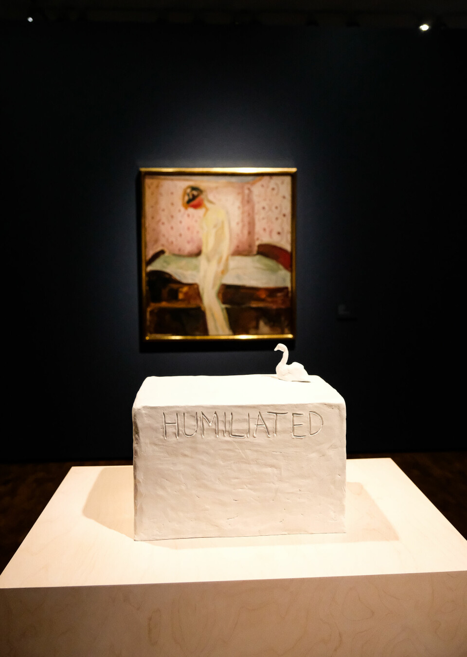 Fra Tracey Emin/Edvard Munch-utstillingen «Sjelens ensomhet». Fra Tracy Emin/Edvard Munch-utstillingen «Sjelens ensomhet».