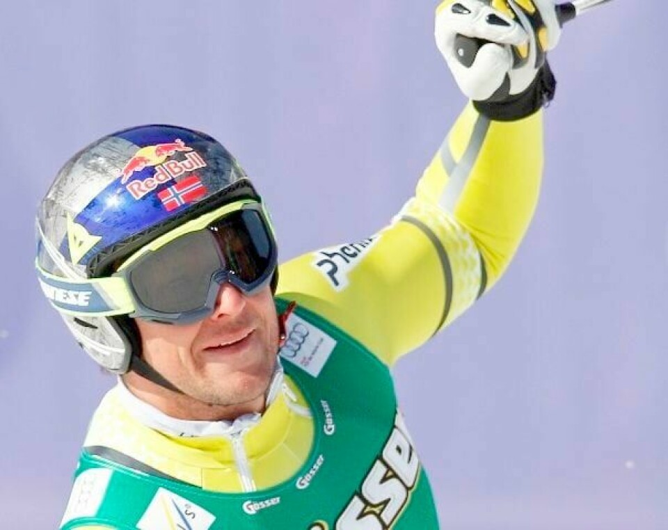 Aksel Lund Svindal var i egen klasse da han kjørte inn til tidenes 100. norske verdenscupseier i alpint onsdag. FOTO: REUTERS/SCANPIX