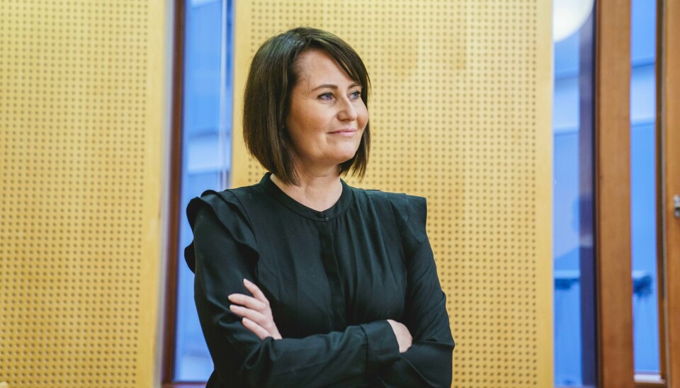 Line Andersen får TV-jobb for Discovery. Her er hun fra rettssaken mot NRK tidligere i år. Line Andersen i Oslo tingrett onsdag. Foto: Stian Lysberg Solum / NTB