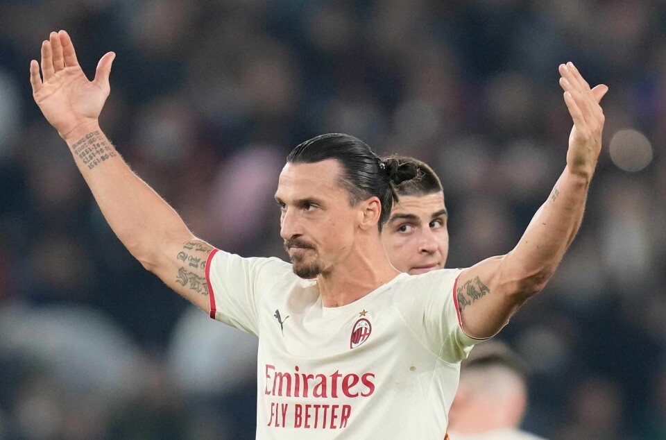 Zlatan Ibrahimovic under Milans kamp mot Roma. Zlatan Ibrahimovic under Milans kamp mot Roma. Foto: Gregorio Borgia / AP / NTB