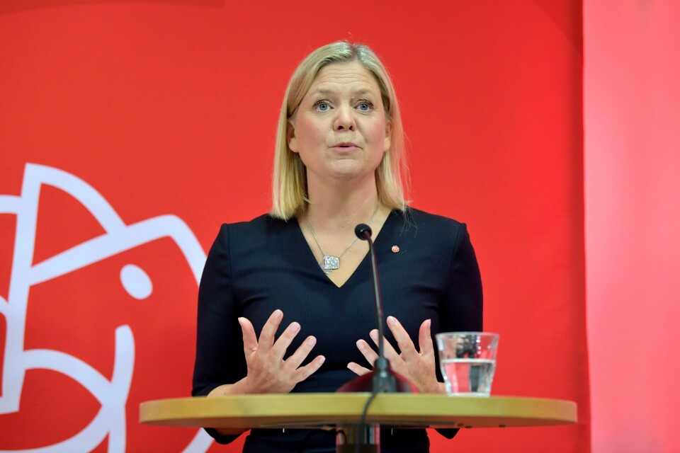 Magdalena Andersson blir ny leder for Socialdemokraterna i Sverige. Magdalena Andersson blir truleg Sveriges neste statsminister i november. Foto: Jessica Gow /TT / NTB