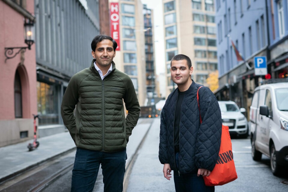 Oslo Høyres Hassan Nawaz og MDGs Rauand Ismail tar til orde for å få i gang arbeidet med en regnbueplass i Oslo. Kanskje her i Rosenkrantz' Gate? Oslo Høyres Hassan Nawaz og MDGs Rauand Ismail tar til orde for å få i gang arbeidet med en regnbueplass i Oslo. Kanskje her i Rosenkrantz' Gate?