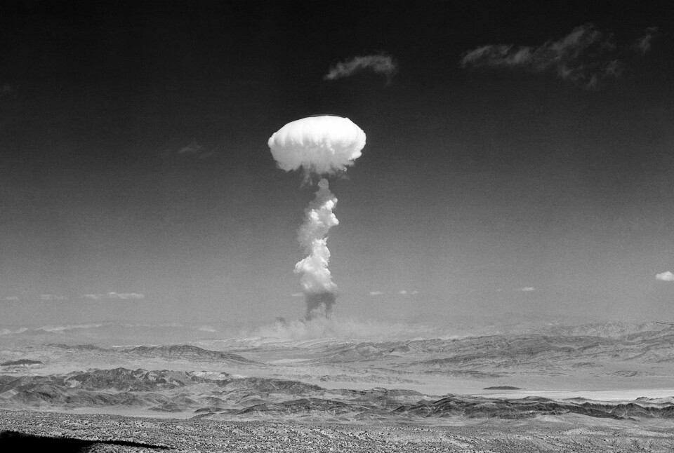 Atomvåpentest i Nevada i USA i 1952 . Atomvåpentest i Nevada i 1952 .