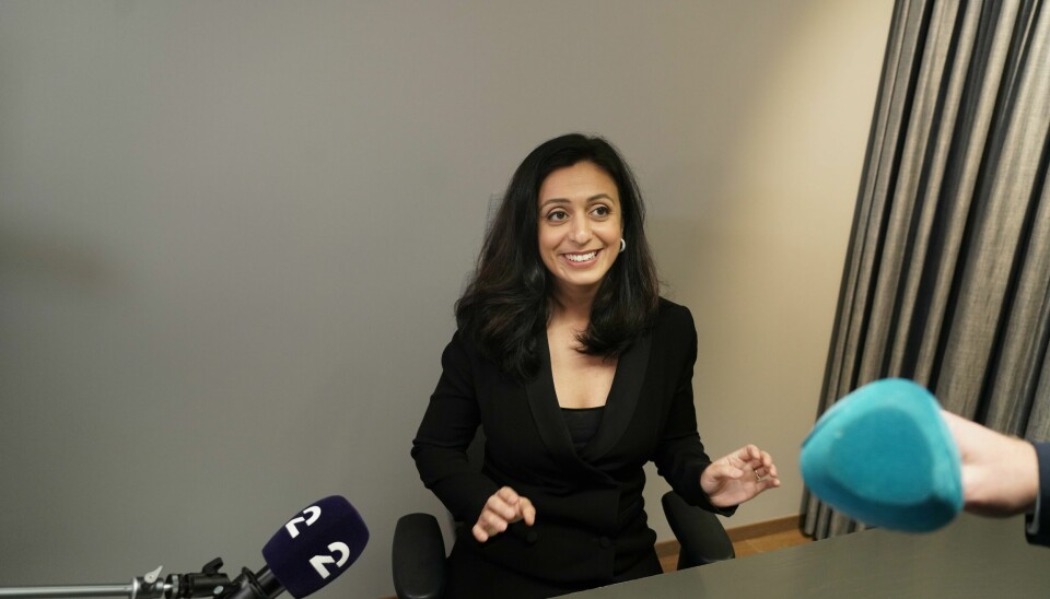 Arbeids- og inkluderingsminister Hadia Tajik (Ap) etter at hun inntok sin nye ministerpost.