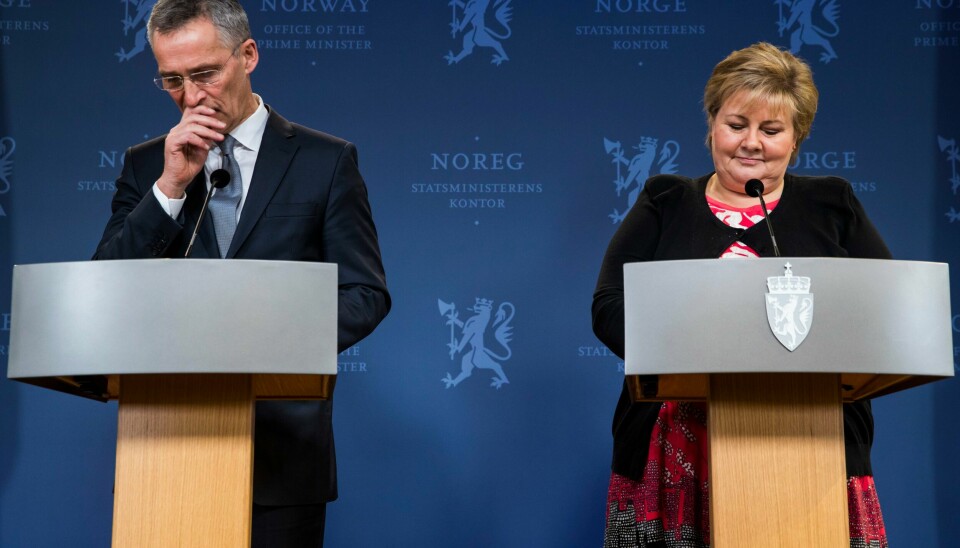 Jens Stolenberg og Erna Solberg hadde begge lang politisk erfaring bak seg da de ble statsministere i henholdsvis 2005 og 2013. Statsminister Erna Solberg og generalsekretær i NATO Jens Stoltenberg holder pressekonferanse i regjeringens representasjonsanlegg i Oslo mandag.
