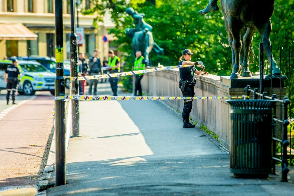 Mannen som tirsdag ble drept av politiet knivstakk i 2019 en mann på Ankerbrua på Grünerløkka i Oslo. Mannen som tirsdag ble drept av politiet knivstakk i 2019 en mann på Ankerbrua på Grünerløkka i Oslo. Foto: Stian Lysberg Solum / NTB