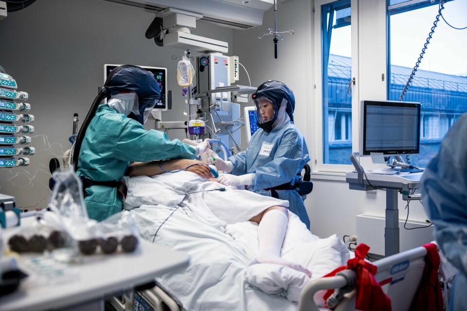 Det ligger nå 200 pasienter på sykehus i Norge med covid-19 som hovedårsak. Illustrasjonsfoto.