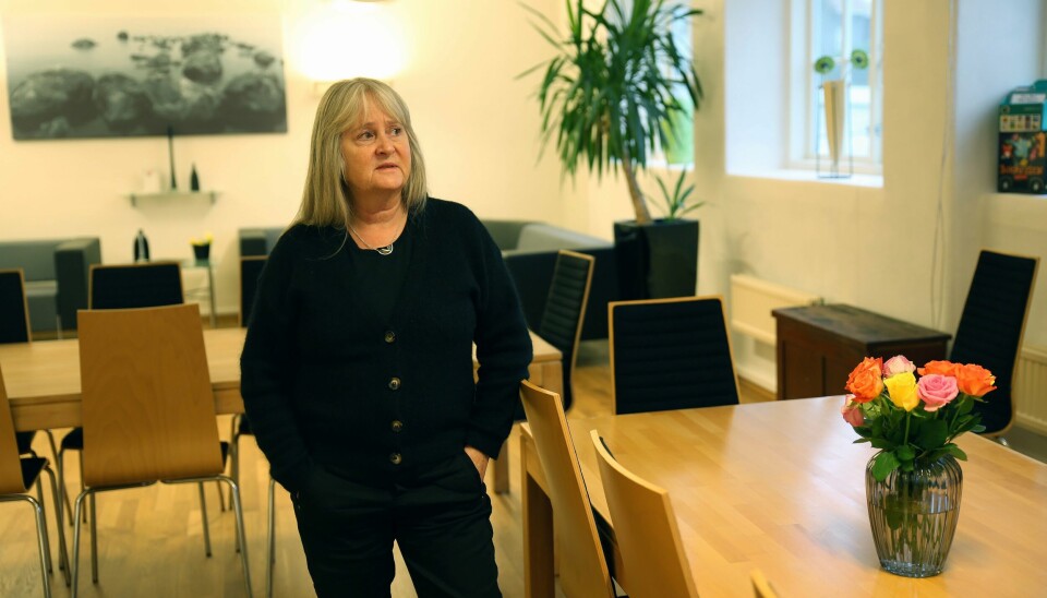 Rektor Frøydis Anthonsen på personalrommet på Nylund skole. Nylund er en av flere Stavanger-skoler som er rammet av sykdom blant de ansatte. Rektor Frøydis Anthonsen på prsonalrommet på Nylund skole.