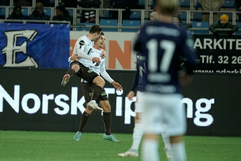 Fredrik Brustad trygget seieren for Mjøndalen mot Strømsgodset. Fredrik Brustad trygget seieren for Mjøndalen mot Strømsgodset.Foto: Fredrik Hagen / NTB