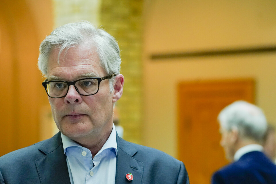 Hans Andreas Limi (Frp) er finanspolitisk talsperson i Stortinget. Hans Andreas Limi (Frp) stiller dyre krav til regjeringspartiene før forhandlingene om revidert nasjonalbudsjett. Foto: Lise Åserud / NTB