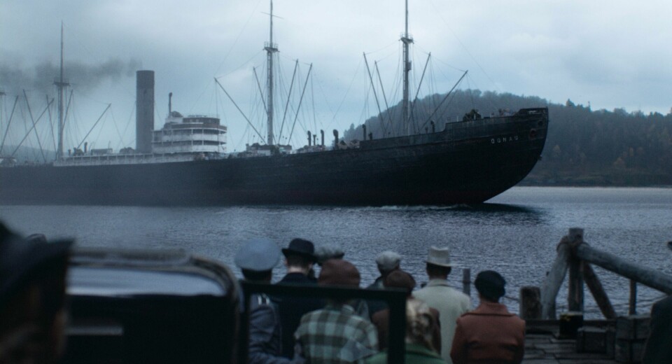 26. november 1942. Slik viser filmen «Den største forbrytelsen» at Donau forlater Oslo lastet med norske jøder med kurs for utrydning i Europa. Fra filmen «Den største forbrytelsen» (2020)
