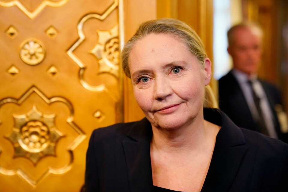 Eva Kristin Hansen etter et møte med de parlamentariske lederne torsdag i forrige uke. Senere på dagen kunngjorde hun at hun ville trekke seg som stortingspresident. Eva Kristin Hansen etter et møte med de parlamentariske lederne torsdag i forrige uke. Senere på dagen kunngjorde hun at hun ville trekke seg som stortingspresident. Foto: Torstein Bøe / NTB