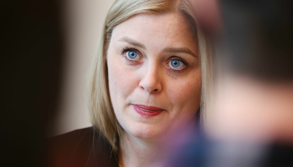 Høyres finanspolitiske talsperson, Tina Bru. Høyres nestleder Tina Bru, som også er partiets finanspolitiske talsperson, mener SVs forslag om en ny omstillingsavgift for norsk sokkel i realiteten er en kamuflert måte å øke oljepengebruken på. Foto: Ørn E. Borgen / NTB