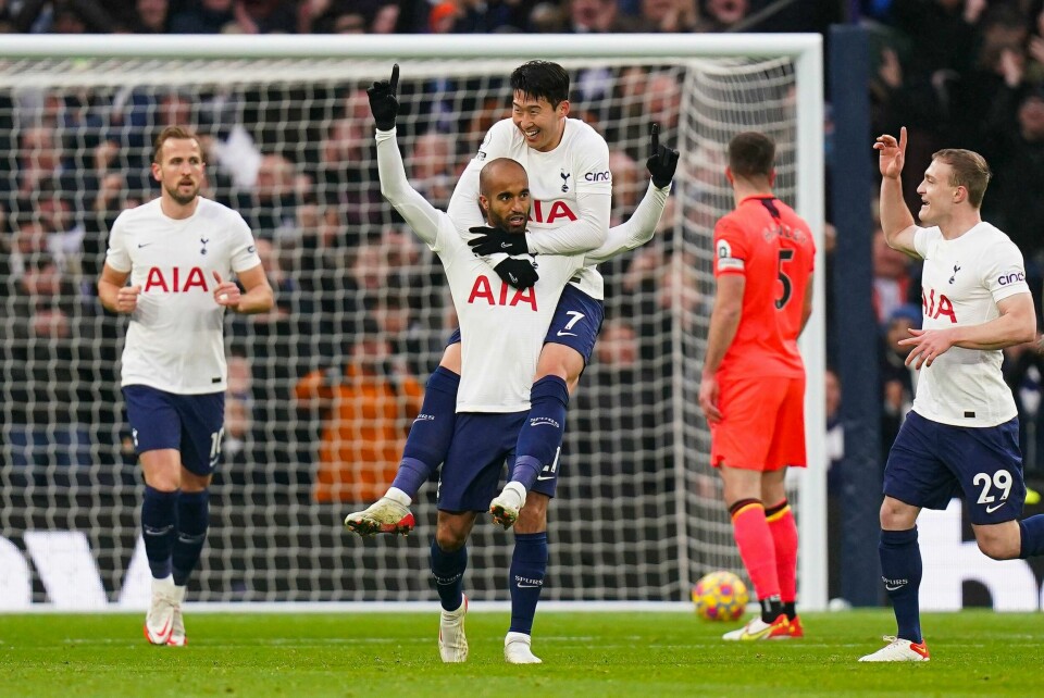 Lucas Moura scoret et perlemål for Tottenham søndag. Lucas Moura scoret et perlemål for Tottenham søndag. Foto: Adam Davy / PA via AP / NTB