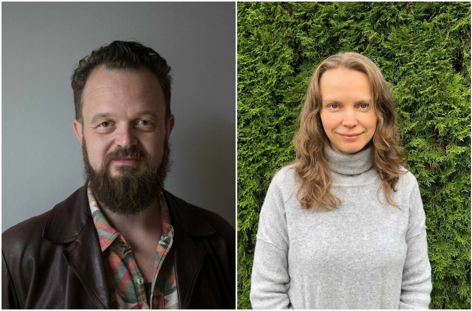 Lyrikeren Gunnar Wærness og forfatteren Marina Hobbel, redaktørene for antologien. Lyrikeren Gunnar Wærness og forfatteren Marina Hobbel, redaktørene for antologien.
