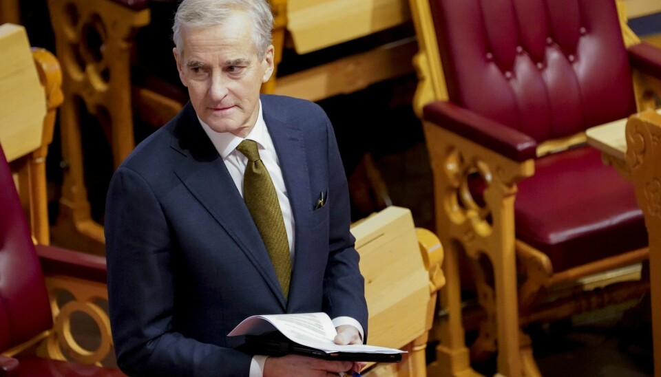 Statsminister Jonas Gahr Støre under den muntlige spørretimen i Stortinget onsdag. Jonas Gahr Støre