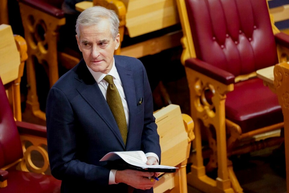 Statsminister Jonas Gahr Støre under den muntlige spørretimen i Stortinget onsdag. Oslo 20211208. Statsminister Jonas Gahr Støre under den muntlige spørretimen i Stortinget onsdag.Foto: Torstein Bøe / NTB