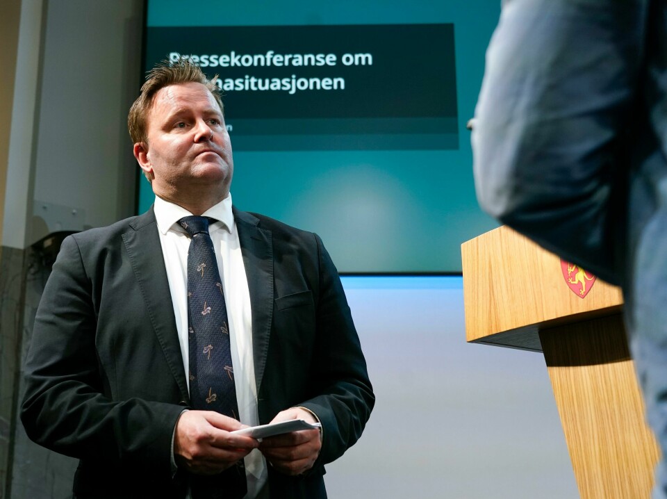 Assisterende helsedirektør Espen Nakstad på en pressekonferanse om koronasituasjonen i slutten av november. Bildet er av Espen Nakstad. Foto: Terje Bendiksby / NTB