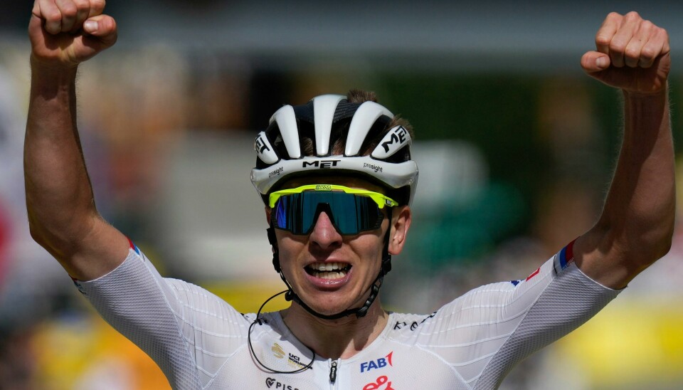 Tadej Pogacar sikret etappeseier og sammenlagt ledelse i Tour de France tirsdag. Tadej Pogacar sikret etappeseier og sammenlagt ledelse i Tour de France tirsdag. Foto: Jerome Delay / AP / NTB