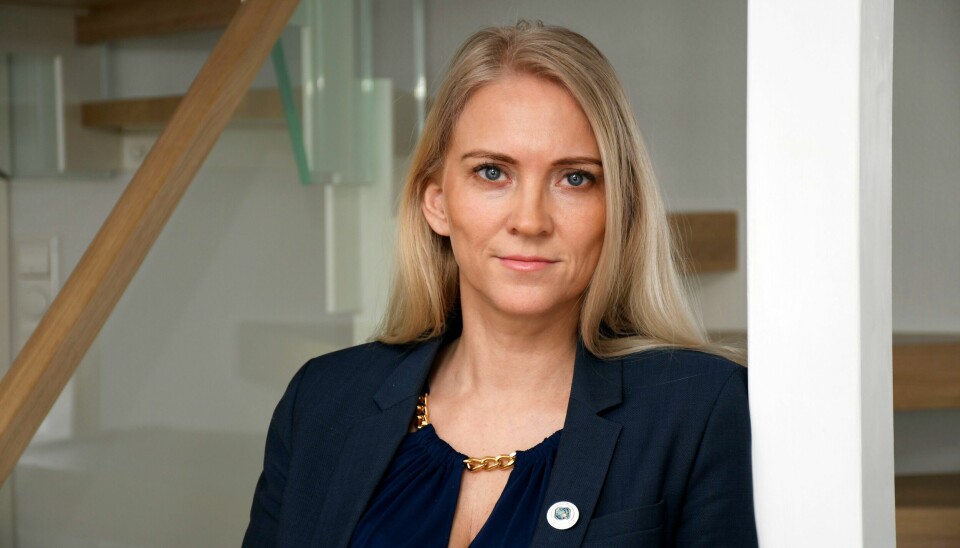 Leder i Sykepleierforbundet, Lill Sverresdatter Larsen. Her i sitt hjem i Tromsø. Leiar i Sykepleierforbundet, Lill Sverresdatter Larsen, seier belastninga på sjukepleiarleiarane er stor. Foto: Rune Stoltz Bertinussen / NTB / NPK