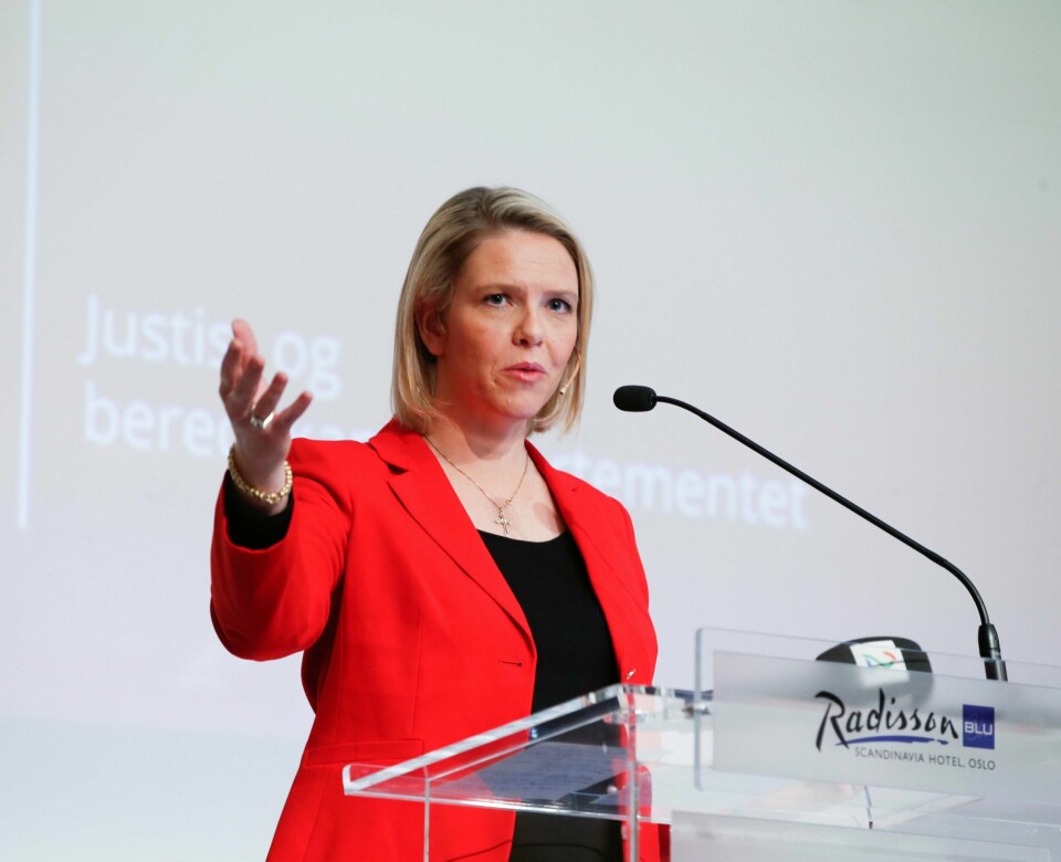 INTEGRERING: Statsråd Sylvi Listhaug åpnet i går regjeringens nasjonale integreringskonferanse. FOTO: TERJE PEDERSEN/NTB SCANPIX