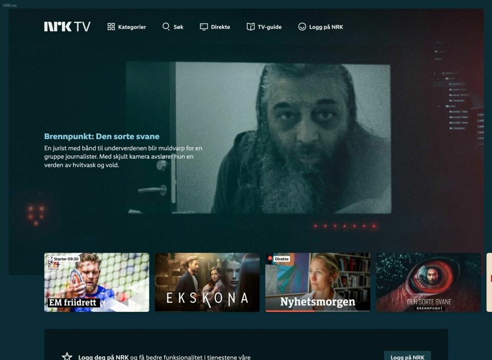 Dokumentaren «Den sorte svane» har fått ringvirkninger i både norsk og dansk samfunnsliv. Foto: Faksimile / NTB Danske TV 2 og Brennpunkts dokumentarserie «Den sorte svane» vises på NRK TV. Foto: Faksimile / NTB
