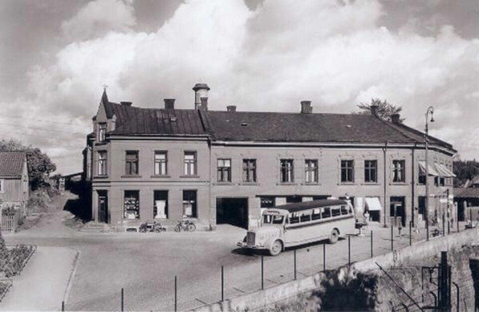 Fra Tistedal torg omkring 1950