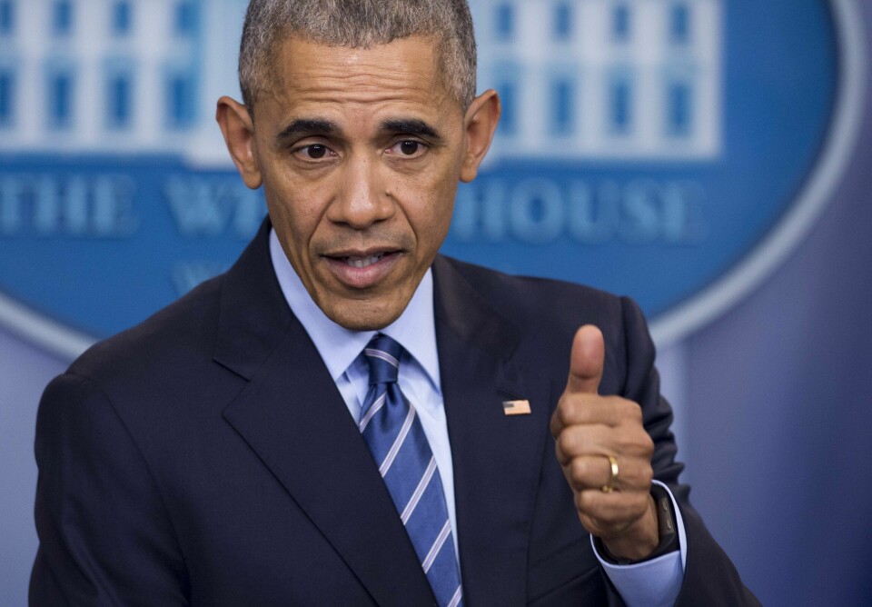 SISTE: Barack Obama forsvarte sin Syria-politikk på sin siste pressekonferanse som USAs president.