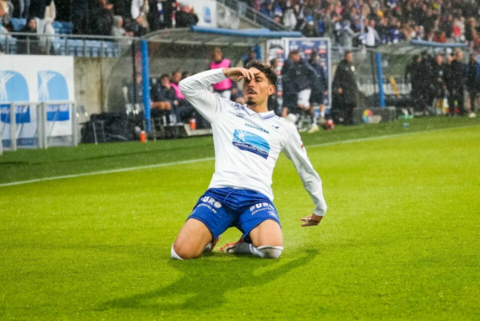 Sebastian Tounekti ble matchvinner for Haugesund mot Viking søndag. Sebastian Tounekti ble matchvinner for Haugesund mot Viking søndag. Foto: Jan Kåre Ness / NTB