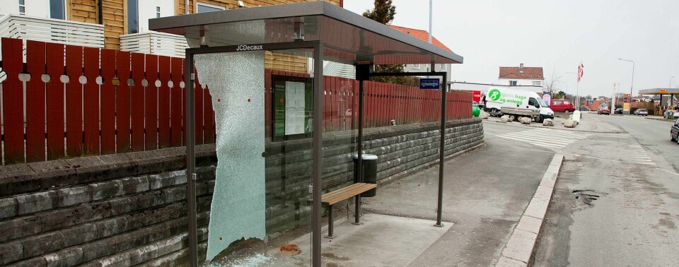 Skur knust i Randabergveien.