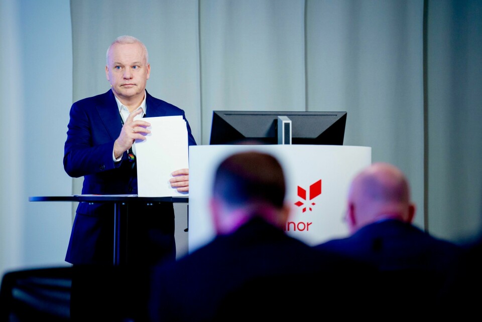 Konsernsjef Anders Opedal i Equinor fra en tidligere kvartalspresentasjon. Konsernsjef Anders Opedal i Equinor fra en tidligere kvartalspresentasjon. Foto: Stian Lysberg Solum / NTB