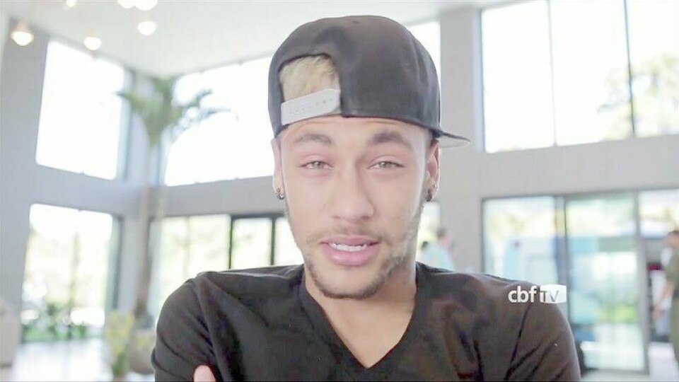 Neymar snakket i brasiliansk tv lørdag kveld. FOTO: POOL/NTB SCANPIX