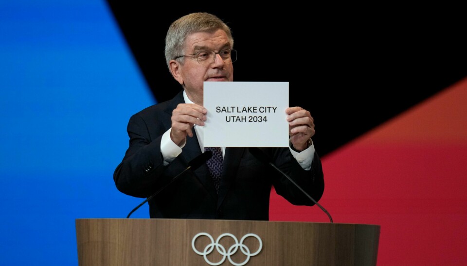 IOC-president Thomas Bach annonserer Salt Lake City som OL-by i 2034. IOC-president Thomas Bach annonserer Salt Lake City som OL-by i 2034.