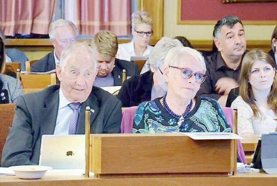 Gruppeleder Johan Baumann (H) og varaordfører Tove Paule (H). FOTO: SILJE S. SKIPHAMN