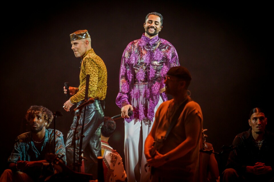 Hiphop-duoen Karpe, bestående av Magdi Omar Ytreeide Abdelmaguid og Chirag Rashmikant Patel dro inn over 50 millioner kroner i fjor da de spilte på festivaler over hele landet. Hiphop-duoen Karpe, bestående av Magdi Omar Ytreeide Abdelmaguid og Chirag Rashmikant Patel dro inn over 50 millioner kroner i fjor da de spilte på festivaler over hele landet.Foto: Heiko Junge / NTB