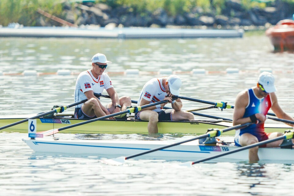 Martin Helseth og Kjetil Borch skal ut i B-finale i dobbeltsculler. Martin Helseth og Kjetil Borch skal ut i B-finale i dobbeltsculler. Foto: Stian Lysberg Solum / NTB