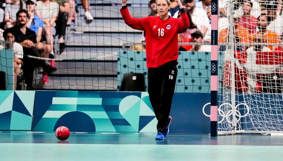 Norges keeper Katrine Lunde i aksjon mot Slovenia. Norges keeper Katrine Lunde i aksjon mot Slovenia. Foto: Beate Oma Dahle / NTB