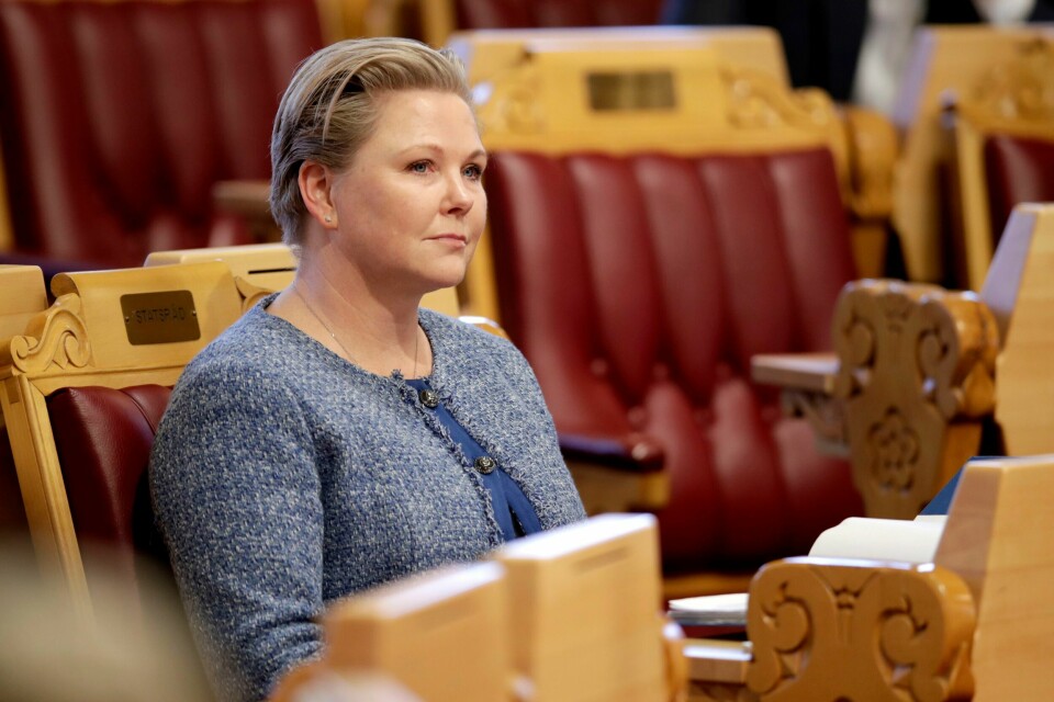 Utviklingsminister Anne Beathe Kristiansen Tvinnereim (Sp) sier at hungersnøden i Sudan er en «varslet katastrofe». Utviklingsminister Anne Beathe Kristiansen Tvinnereim (Sp) sier at regjeringen i praksis bruker rundt 1 prosent av BNI på bistand som følge av Ukraina-pakken som ble lagt fram mandag. Foto: Rodrigo Freitas / NTB