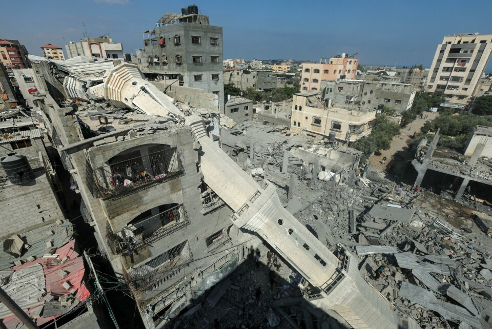 Flere bygg er ødelagt og rundt 39.000 mennesker er drept i Gaza i tida siden Hamas-angrepet på Israel 7. oktober. Flere bygg er ødelagt og rundt 39.000 mennesker er drept i Gaza i tida siden Hamas-angrepet på Israel 7. oktober.