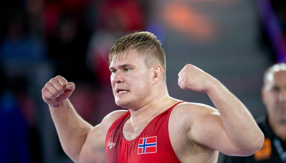 Oskar Marvik går glipp av EM i Budapest. Oskar Marvik tok VM-bronse i 130-kilosklassen i Jordal Amfi.Foto: Javad Parsa / NTB