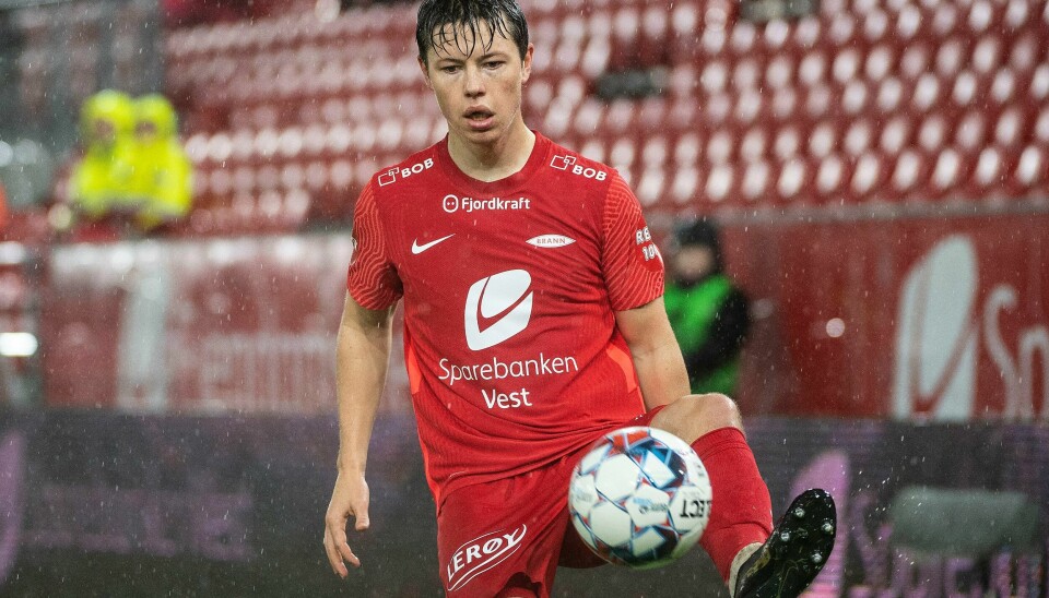 Mathias Rasmussen scoret for Brann mot Ranheim søndag. Mathias Rasmussen scoret for Brann mot Ranheim søndag.Foto: Marit Hommedal / NTB