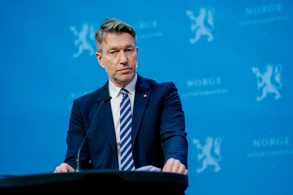 Oilje- og energiminister Terje Aasland. Oslo 20220328. Oilje- og energiminister Terje Aasland på pressekonferansen der han mottok Gjerdrumutvalgets utredning om forebygging av kvikkleireskred.Foto: Stian Lysberg Solum / NTB