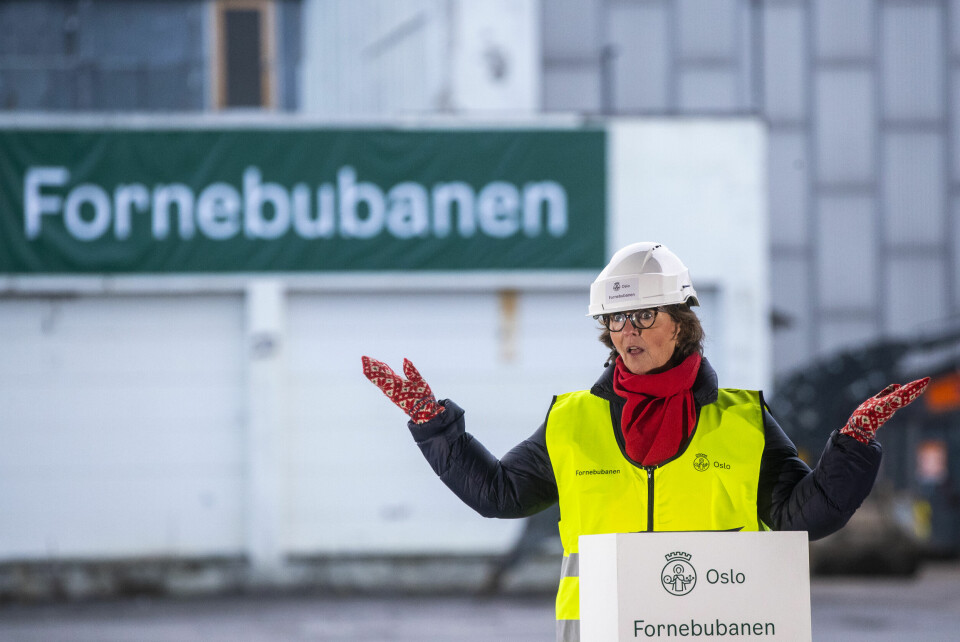 Bærum-ordfører Lisbeth Hammer Krog (H), under anleggsstarten av den nye Fornebubanen i november 2020. Bærum-ordfører Lisbeth Hammer Krog (H), under anleggsstarten av den nye Fornebubanen i november 2020.
